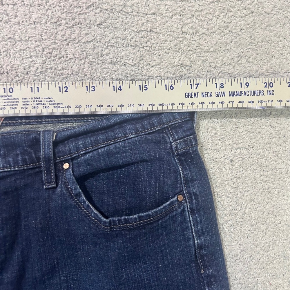 Levi's Capri Jeans 2000s Cuffed 14 Dark Wash Denim Indigo Casual Summer Boho - Picture 2 of 7